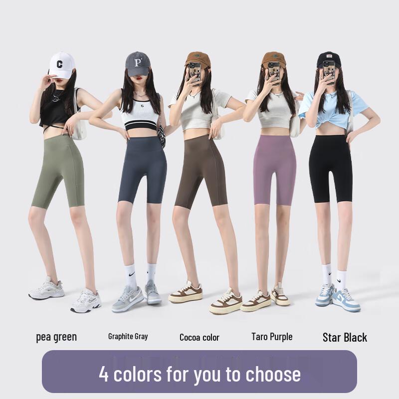 MiiOW Women's High-Waist Pocket Shark Cycling Shorts