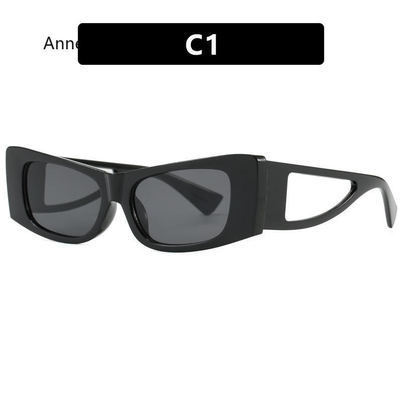 Vintage Retro Stil Sonnenbrille Herren Rechteckige Form Ausgehöhlter Bügel Sonnenbrille Damen Europäisch Amerikanischer Stil Damen Sonnenbrille