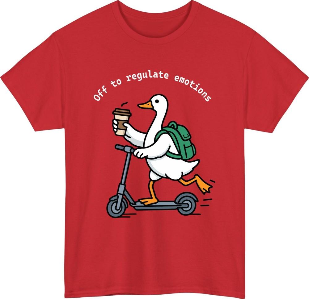 Off to Regulate Emotions Duck TShirt Unisextal Health Teacher Counselor Tee Top S