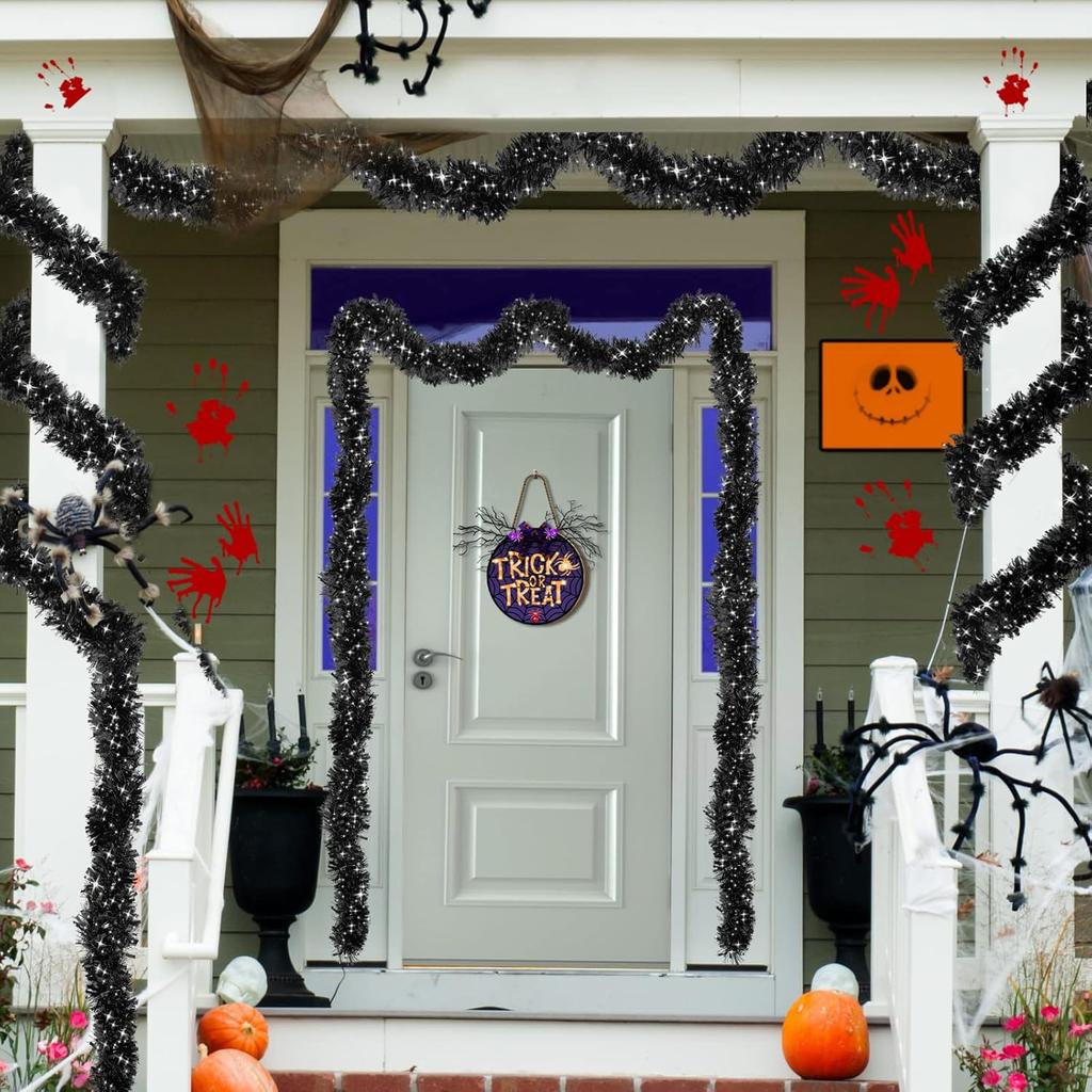 30/2M Girlanda z błyszczącej folii Wieniec Świąteczny Halloween Dekoracje na Choinkę DIY Laska Wstążka Sylwester Święta Impreza Urodzinowa