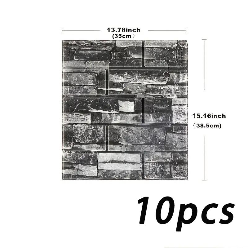 3D brick patterned wallpaper waterproof 38.5X35cm retro color self-adhesive living room wall sticker