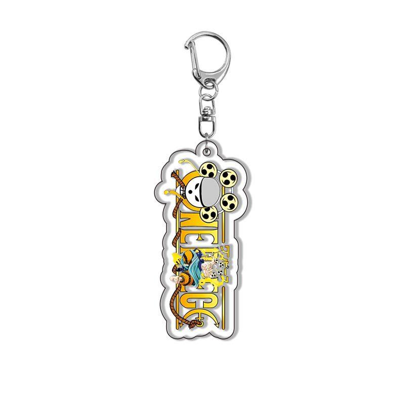 Portachiavi Ciondolo in Acrilico Anime One Piece Luffy Chopper Zoro Roronoa Accessorio per Zaino Alta Qualità Bel Design