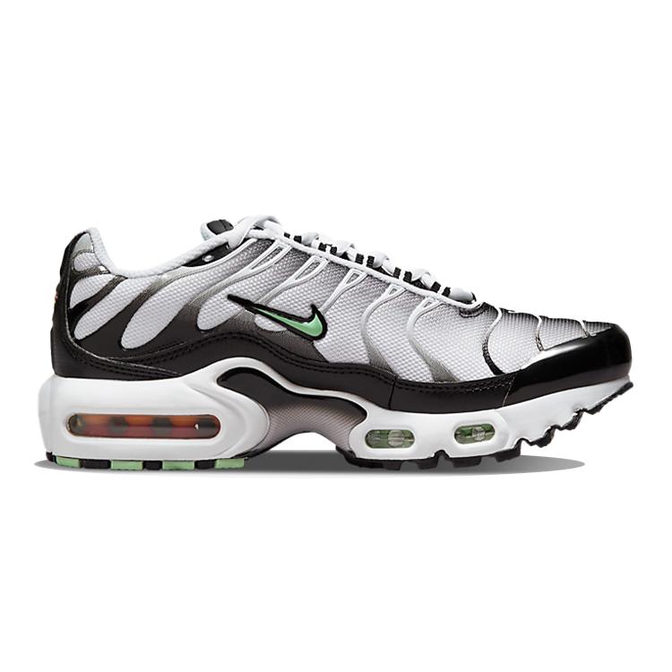 Nike Air Max Plus Sports Fabric Low Top Running Shoes GS Black White CD0609-106