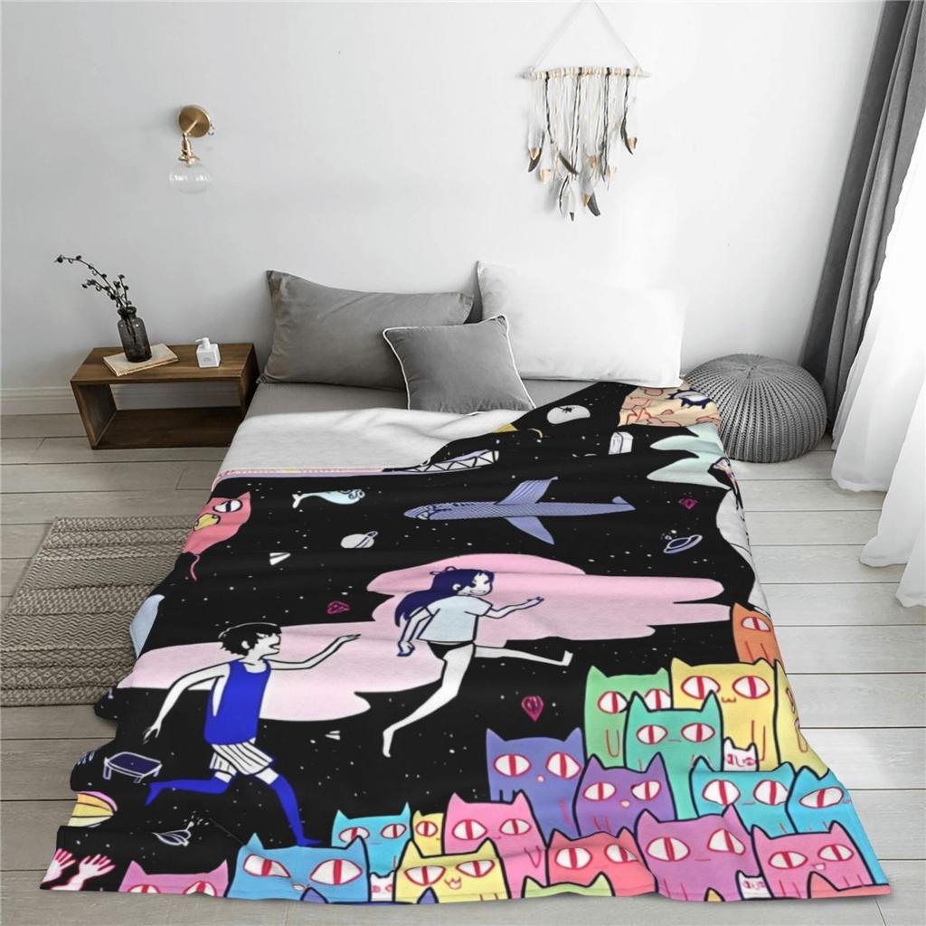 Omori Accessories Blanket Video Game Print Super Soft Cozy Throw Blankets for Sofa Multiple Sizes Bedding Throws