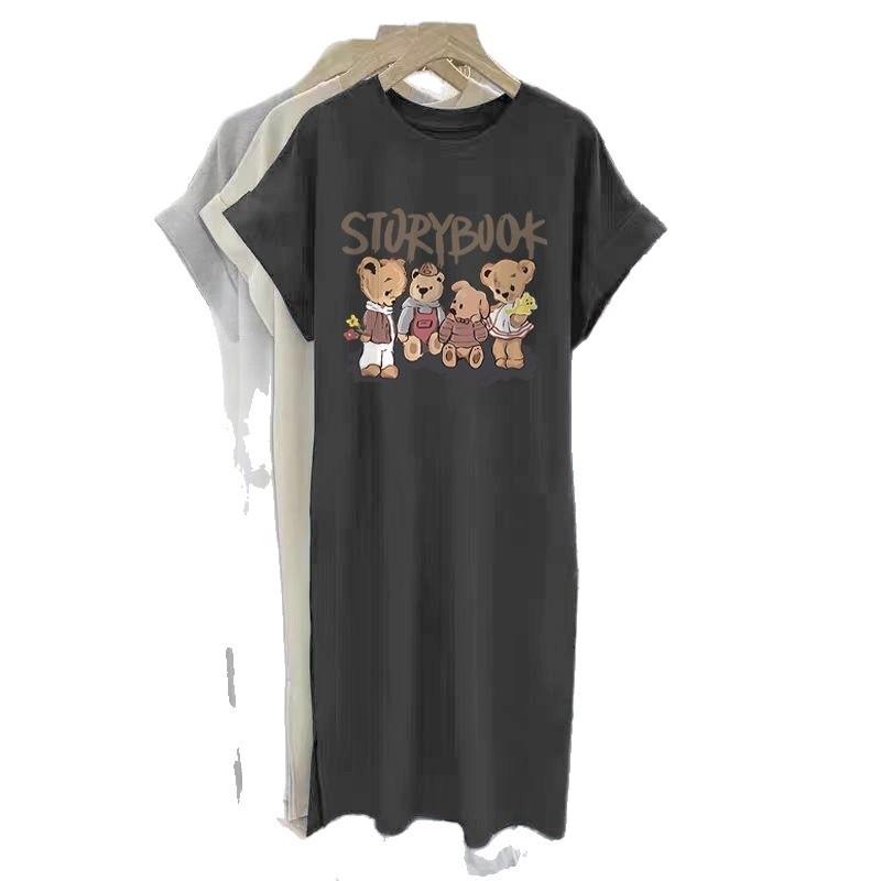 A Loose, Large-sized Korean-style Dress for Women with Double Pockets and Flying Sleeves