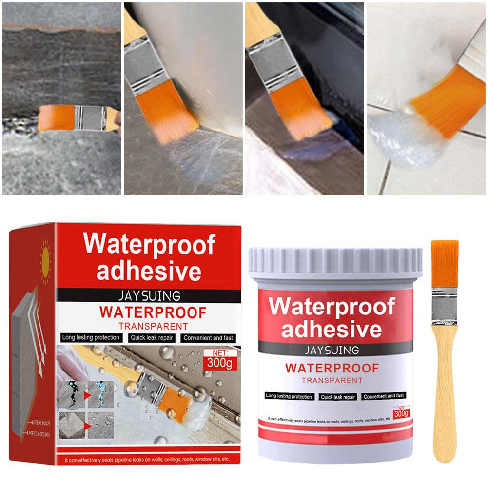100/300g Waterproof Insulating Sealant with Brush Leak-Free Glue Transparent Invisible Paste Glue Repair Broken Tools