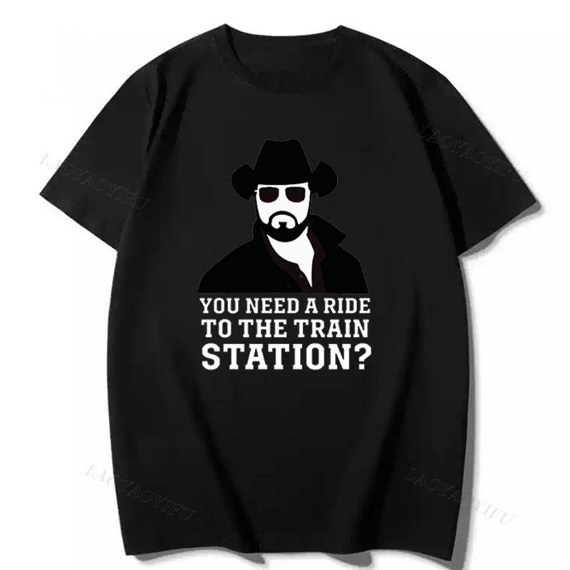 vintage style t shirt homme Yellowstone You Need a Ride to the Train Station - Yellowstone Classic T-Shirt S разноцветный