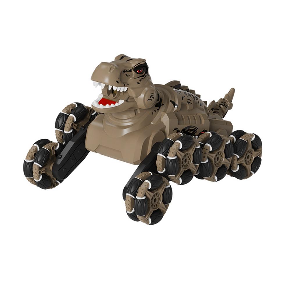 2.4G Dinosaur Remote Control Car 8-wheel 4WD Stunt Off-road Vehicle With Spray Light Dinosaur Toys For Kids