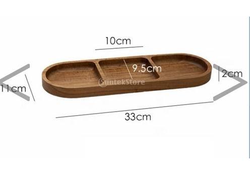 Compartmentalized Serving Board Tableware for Bread Banquet Kitchen Household Restaurant , 3 Grid
