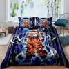 Cartoon/Anime Son Goku Dragon Ball Themed Printed Bedding Set: This Soft and Comfortable Set Includes a Duvet Cover and Pillowca