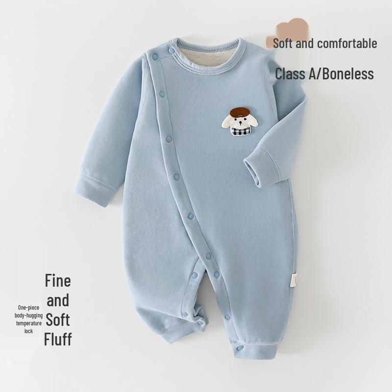 Infant Unisex Long Sleeve Warm Bodysuit - Autumn/Winter Jumpsuit for Newborns