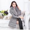 Stylish and High-end Mid-length Winter Coat Warm Thickened Plus-size Outerwear for Middle-aged Mothers