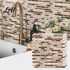Rental Friendly Wall Decor 3D Gel Faux Mosaic Stickers Easy Peel & Stick Backsplash Tile Decorative Adhesive Sheets Vintage Brick Wallpaper