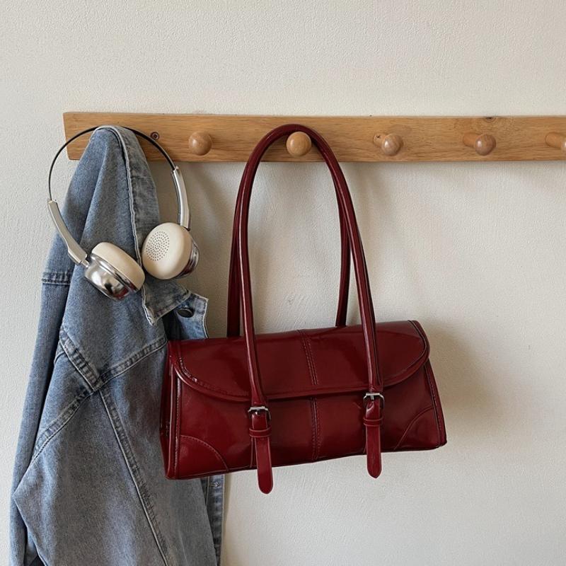 Borsa a Mano Moda in Pelle Borsa a Spalla con Cinghie Regolabili a Fibbia Borse Ispirate al Retrò per Donna Borsa da Sotto Braccio