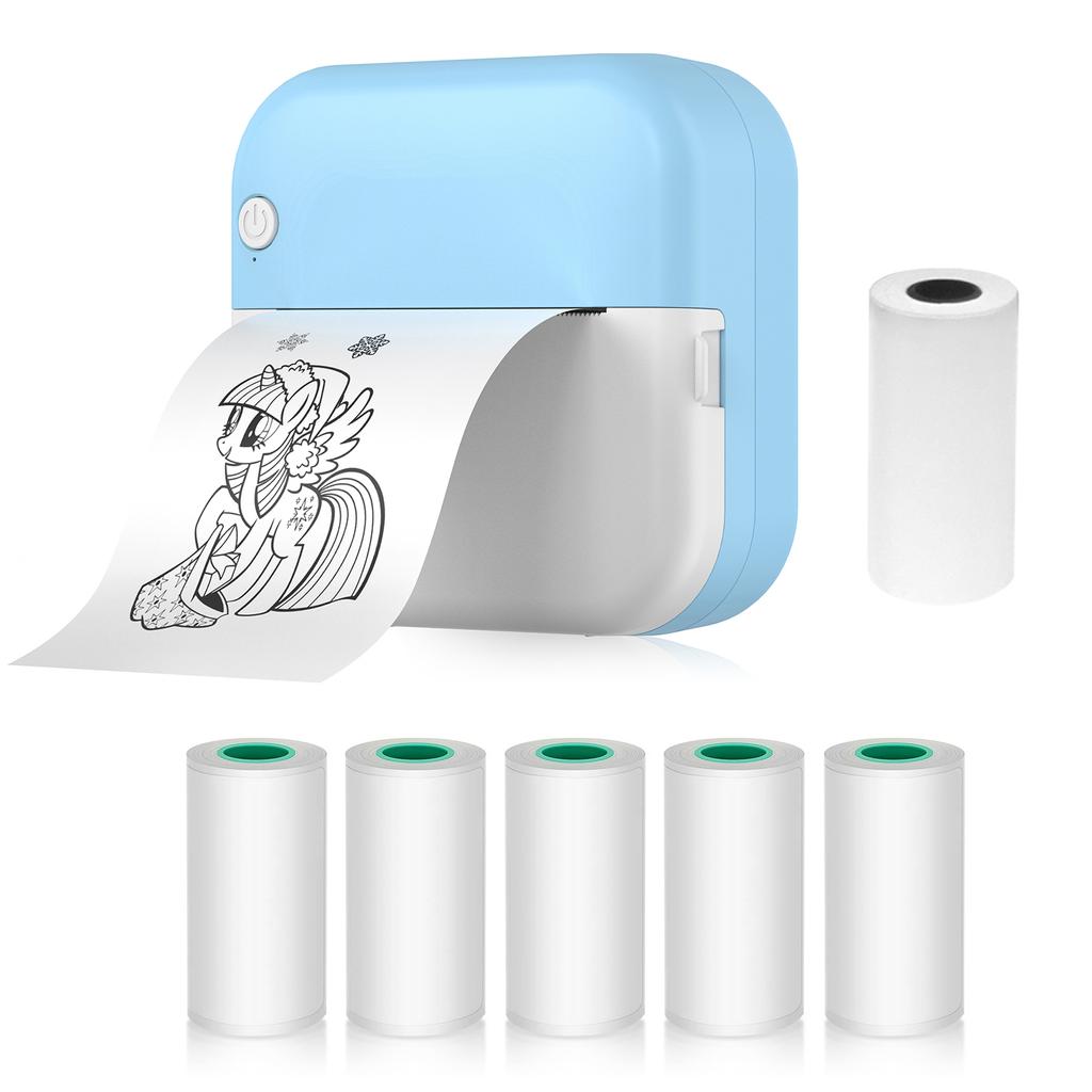 Mini Thermal Printer Multifunction Portable Sticker Maker Instant Photo Inkless Printing Support BT