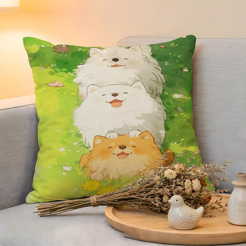 Cushion Cover  Linen  SkinFriendly Soft Decorative Case For Sofa Home Decor Cartoon Drawing Animal Pillow cover