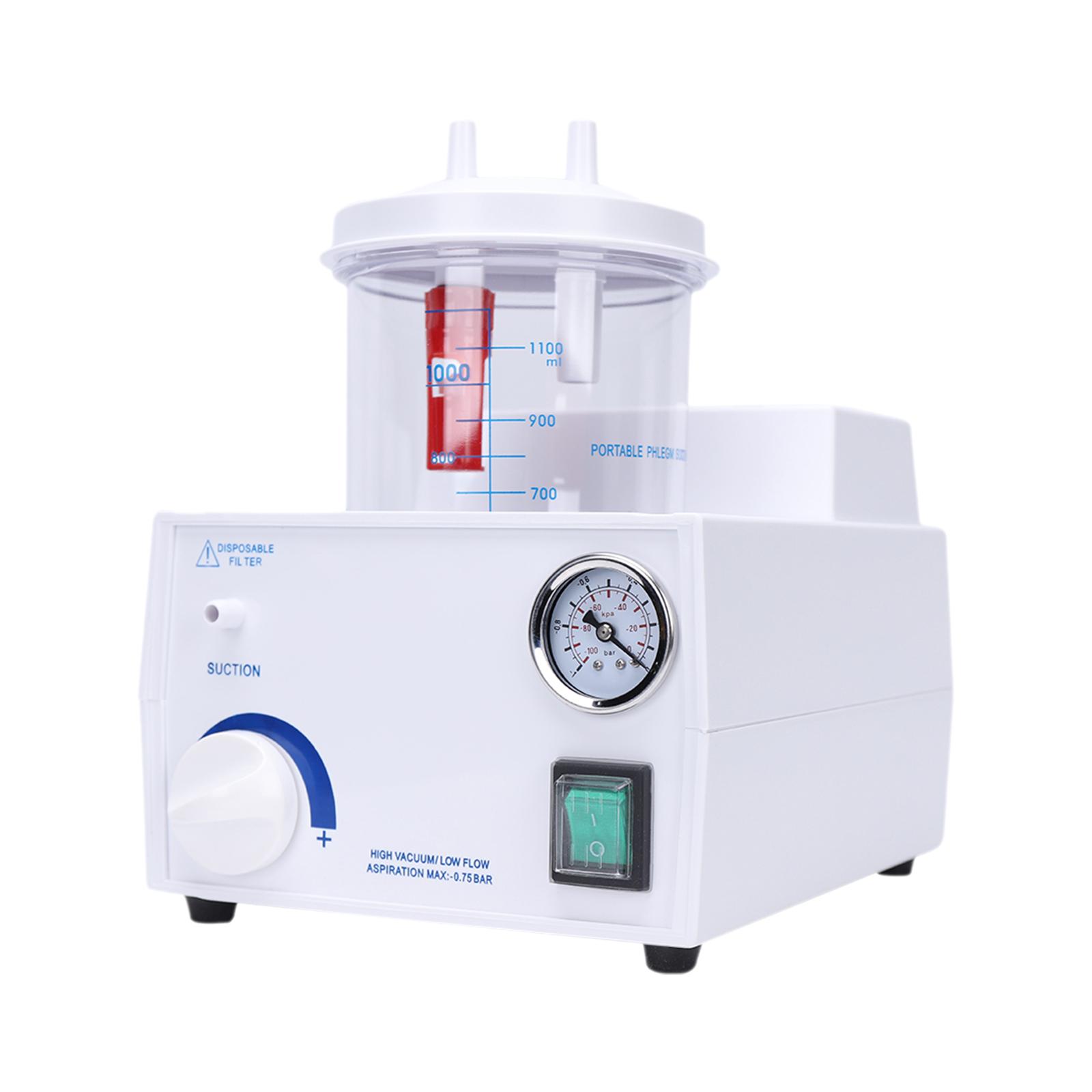 

Электрический аспиратор 250 ВА Мощность 33,81 унции Емкость Низкий уровень шума ≤60 дБ для домашнего ухода Больницы Отделения неотложной помощи