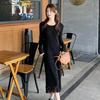 Guaranteed To Be In Stock - If Out of Stock, We Will Notify You. Striped Knitted Dress Women's New Tassel Edge Medium and Long Dress Is Cold Silk.