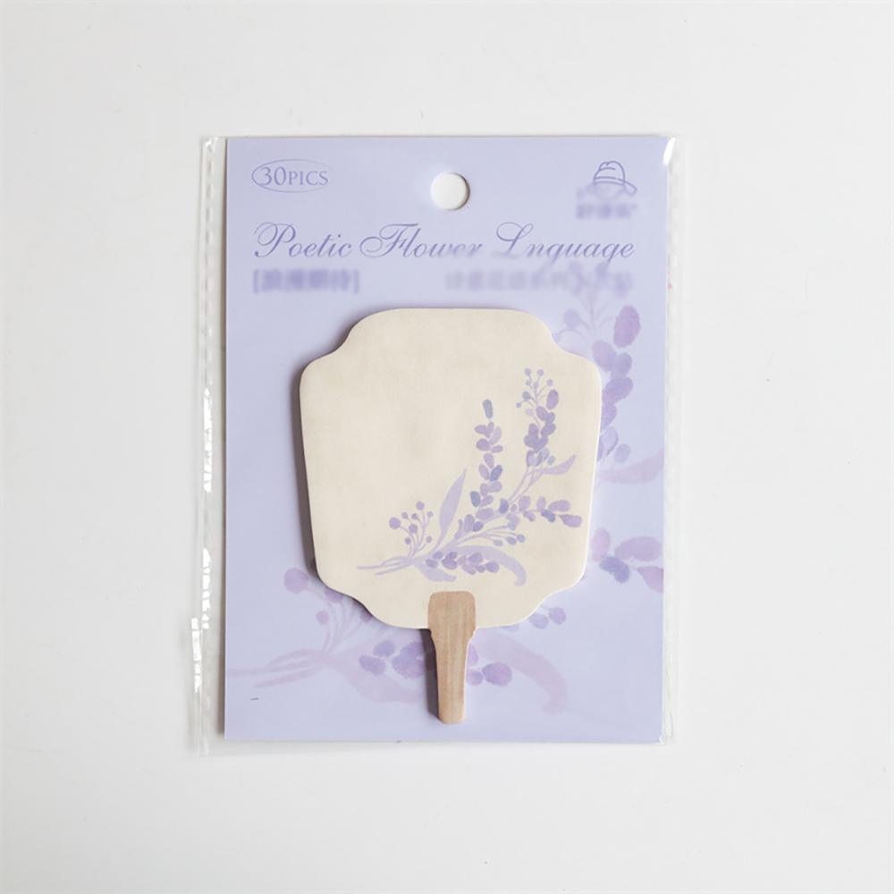

Flower language sticky notes N times, ancient fan shaped butterfly tent decoration DIY notes, messages, sticky notes фиолетовый