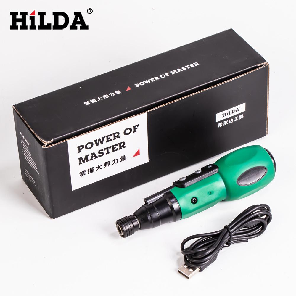 Hilda 3.6V USB Rechargeable Mini Electric Screwdriver Set with Magnetic Base