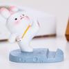 Cute   Cell Phone Stand Cartoon Resin Bunny Phone Holder Desk for Student Room Decoration