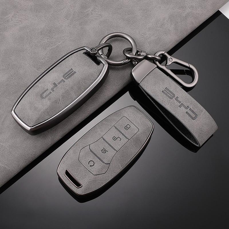 Car Key Case For BYD Yuan Plus ATTO 3 Song Han Pro Dmi Dolphin Seagull Seal U Leather Auto Accessories Keychain Key Cover Shell