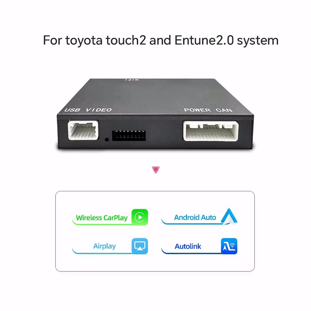 

ANYFAR Wireless Carplay Android Auto Module For TOYOTA Touch2 Entune2.0 Highlander Tundra Sienna Prius Yaris Camry CHR Airplay чёрный
