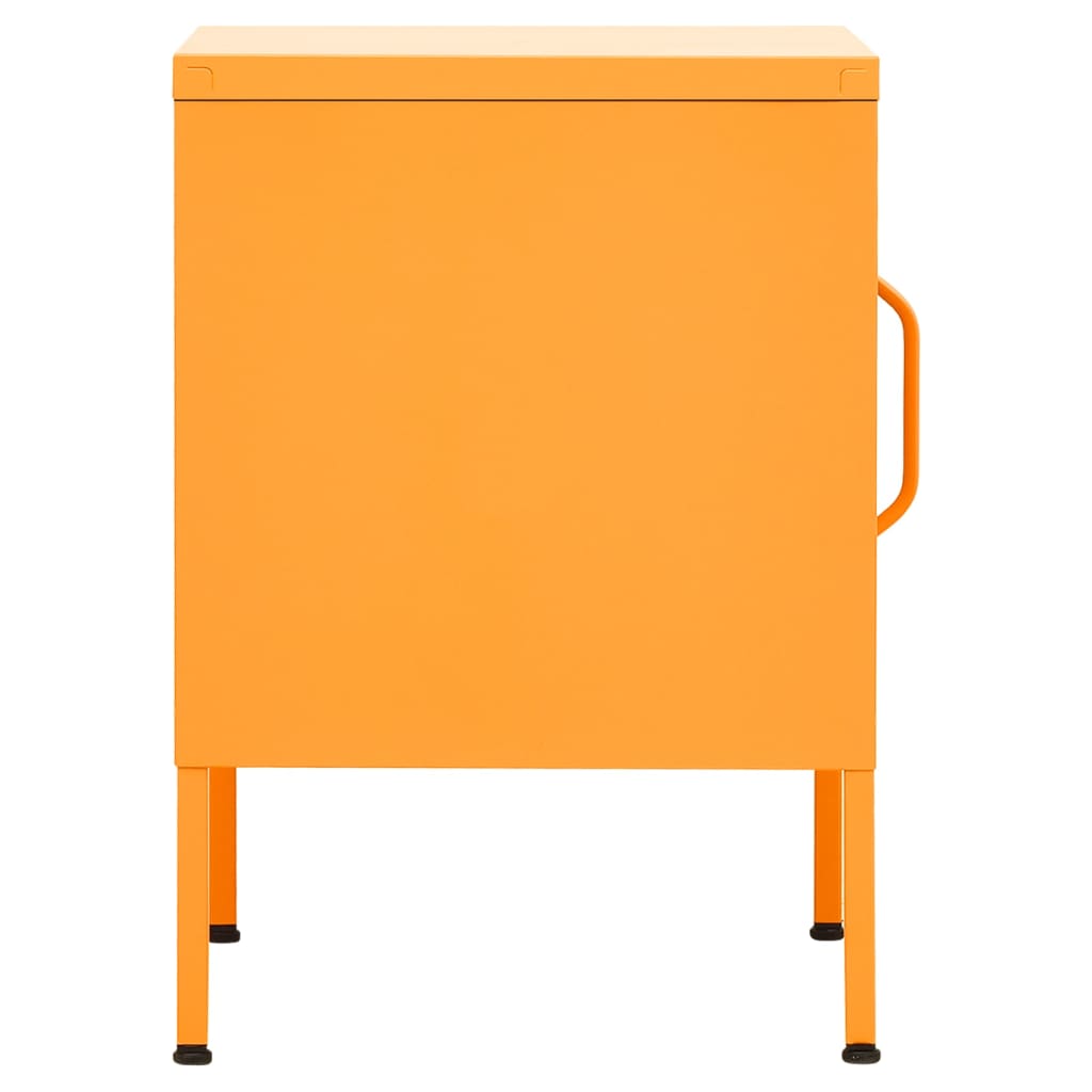 Nightstand Mustard Yellow 35 X 35 X 51 Cm Steel