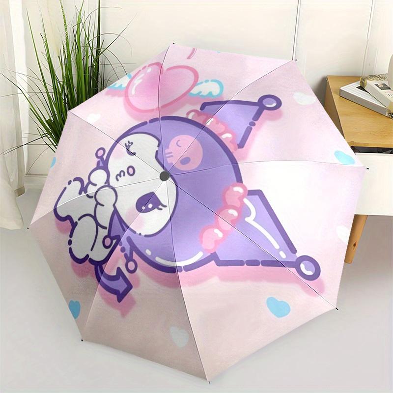 1pc Kuromi Automatic Cute Umbrella 8-Bone Design Compact Gear for Outdoor Travel, Perfect Gift for Friends or Family yy280828134