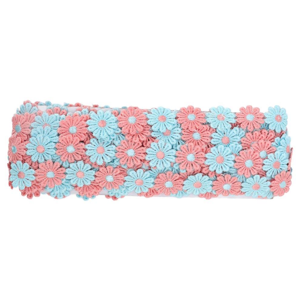 15 Yards Length Lace Fabric Ribbon Embroidered Floral Pattern Daisy Lace Trim Wedding Decorations
