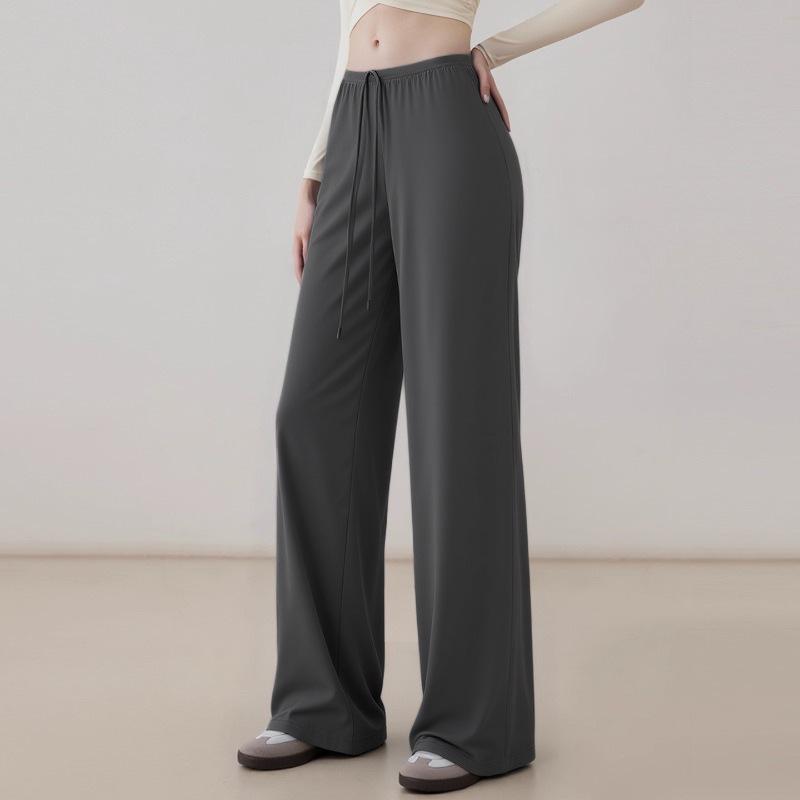 

Women s Loose Wide-Leg Yoga Pants with Drawstring L