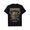 Limited Edition 180GSM Heavyweight Men'S T-Shirt | Nordic Viking Pagan Bear Warrior Graphic with Berserker Battle Design, Slim Fit Round Neck, Casual
