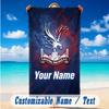 Beach Towel Custom Name Text, Quick Dry Large Towel For Beach HomeCrystal Palace