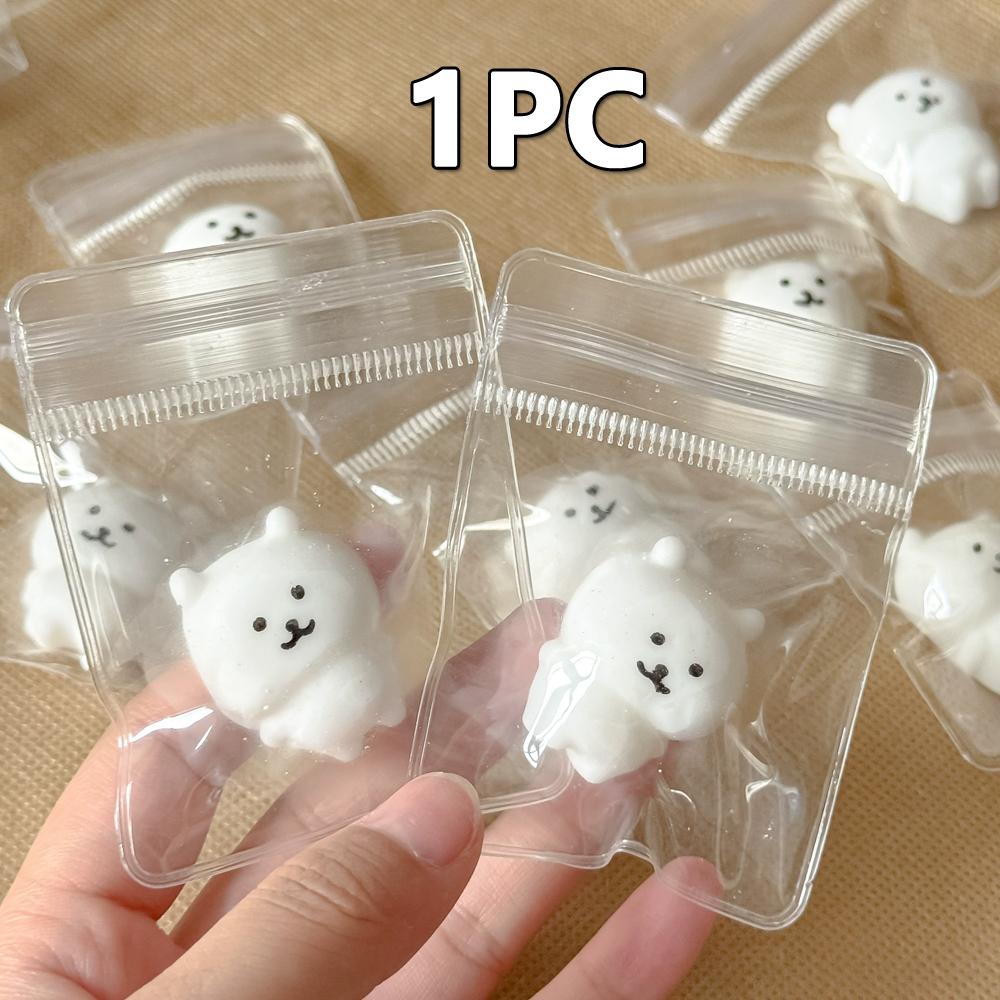 135Pcs Kawaii Self Deprecating Bear Squeeze Toy for Pressure Reduction Pinch Cute Bear Squishy Toys Stress Relieving Toys