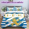 IFK Göteborg football Pattern Bedding,Quilt Set Quilt Cover Pillowcase Home Birthday Gift (1*duvet cover+2*pillowcase,without core)