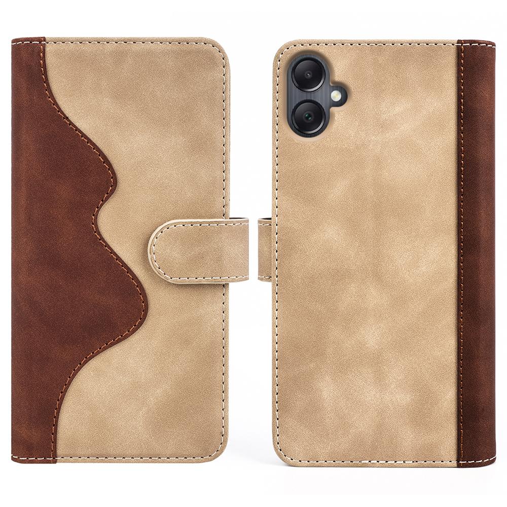 For Samsung Galaxy A06 4G Wallet Case Leather Phone Cover Splicing Color
