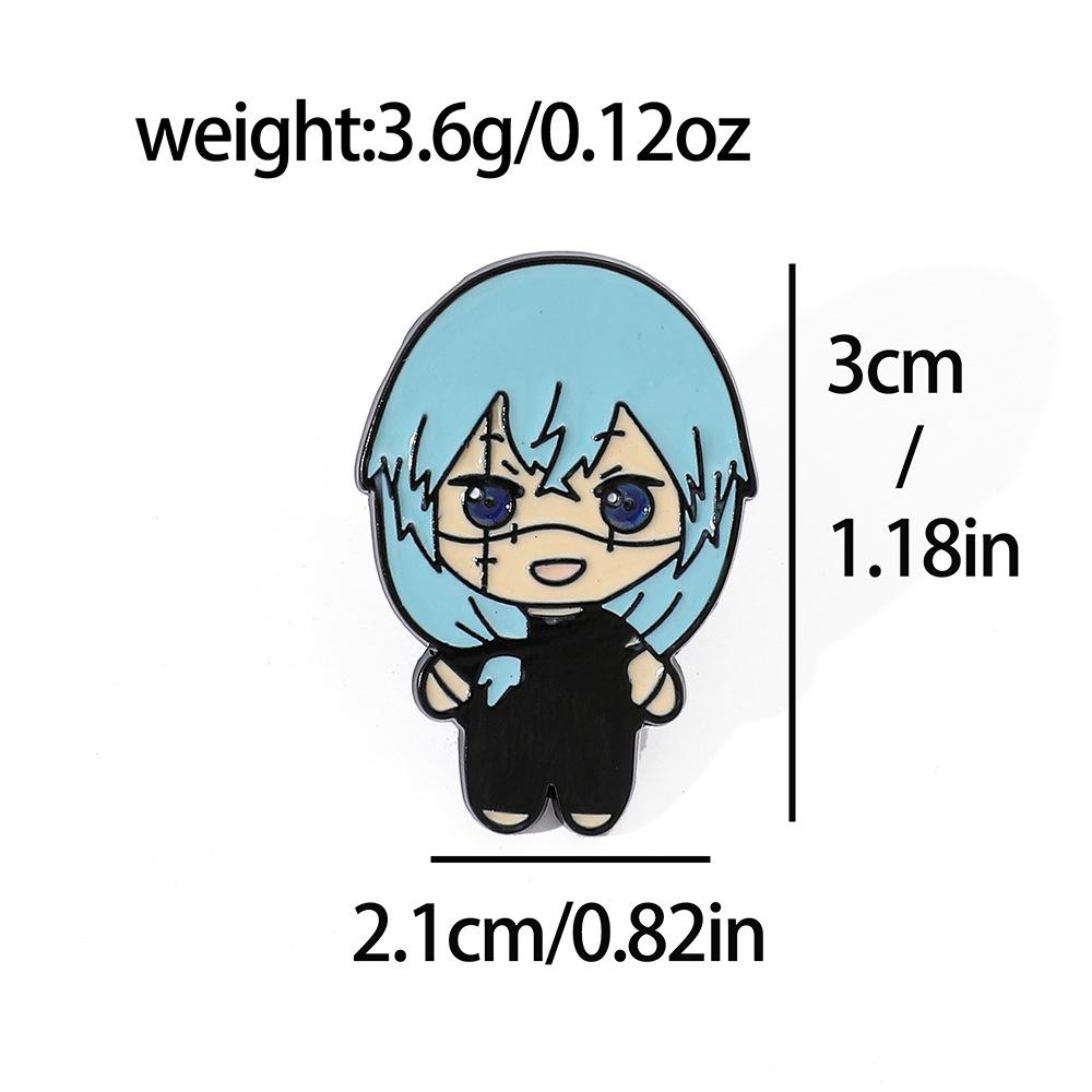 

Japanese cartoon animation creative spell return metal badge accessories cute Q version character Xia Youjie brooch