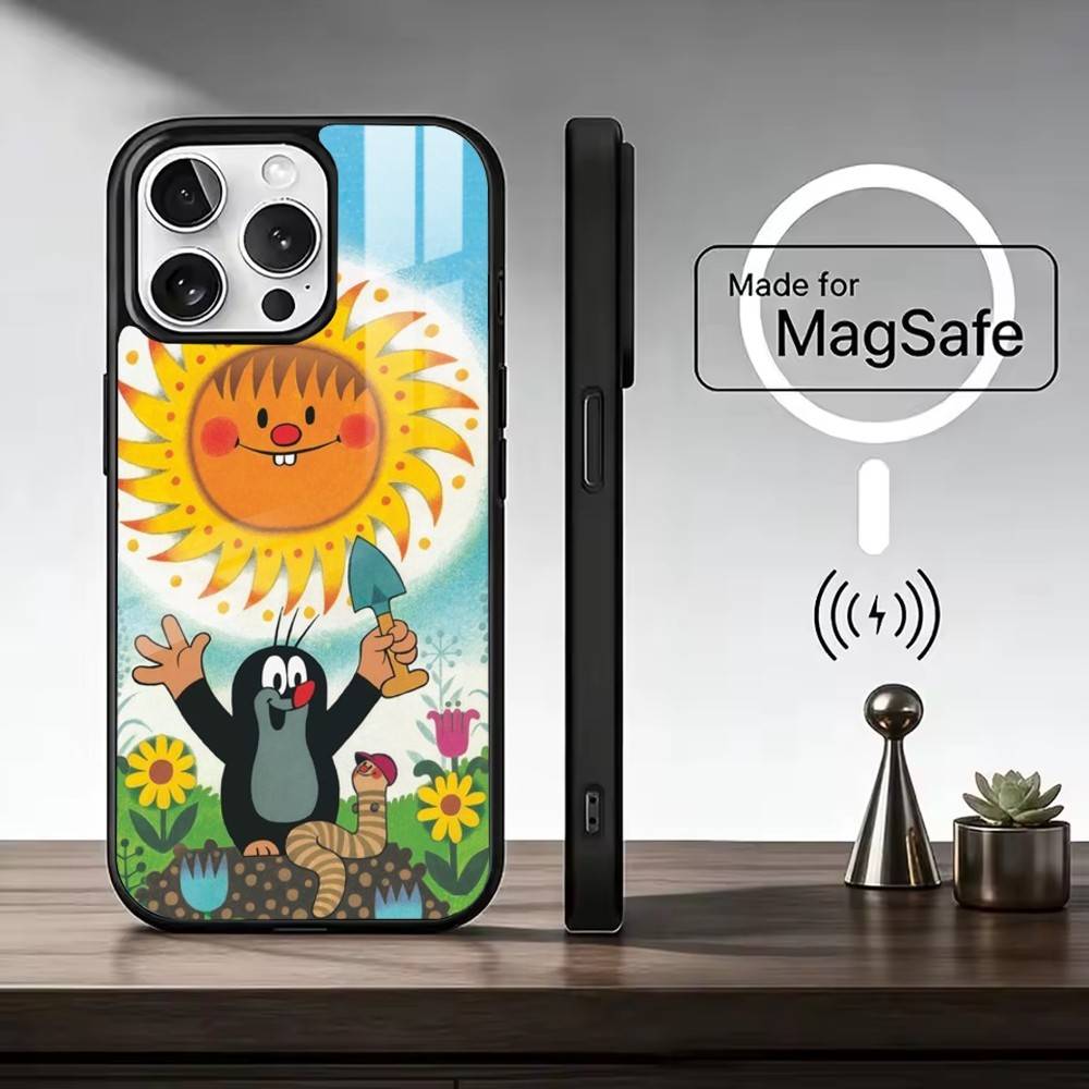 Cartoon Littles Mole  Phone Case For iPhone17,16,15,14,13,12,11 Plus,Pro Max Magnetic For Magsafe Wireless Charging