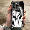 Japanese Horror Anime Plating Phone Case For Iphone 16 17 Pro Max Air 16E 14 15 Plus 12 13 Mini Anti-Fall Airabag Cover