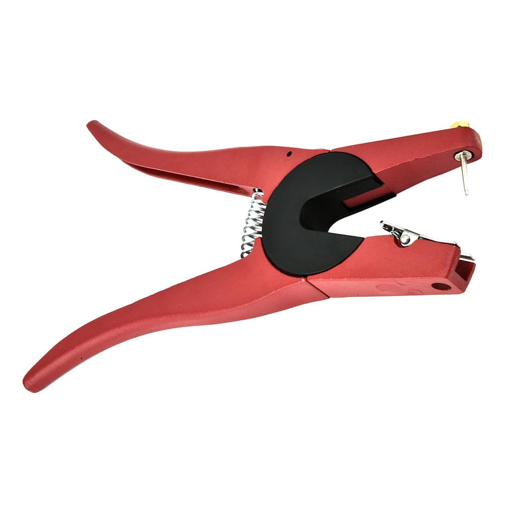 Pig Cattle Ear Tag Plier Livestock Tool for Cow Sheep Goat Farm Animals Red
