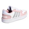 Adidas Neo Hoops 2.0 Comfortable Low Top Skateboard Shoes Women's Pink White Silver (Unisex) Skateboard Shoes FW5855