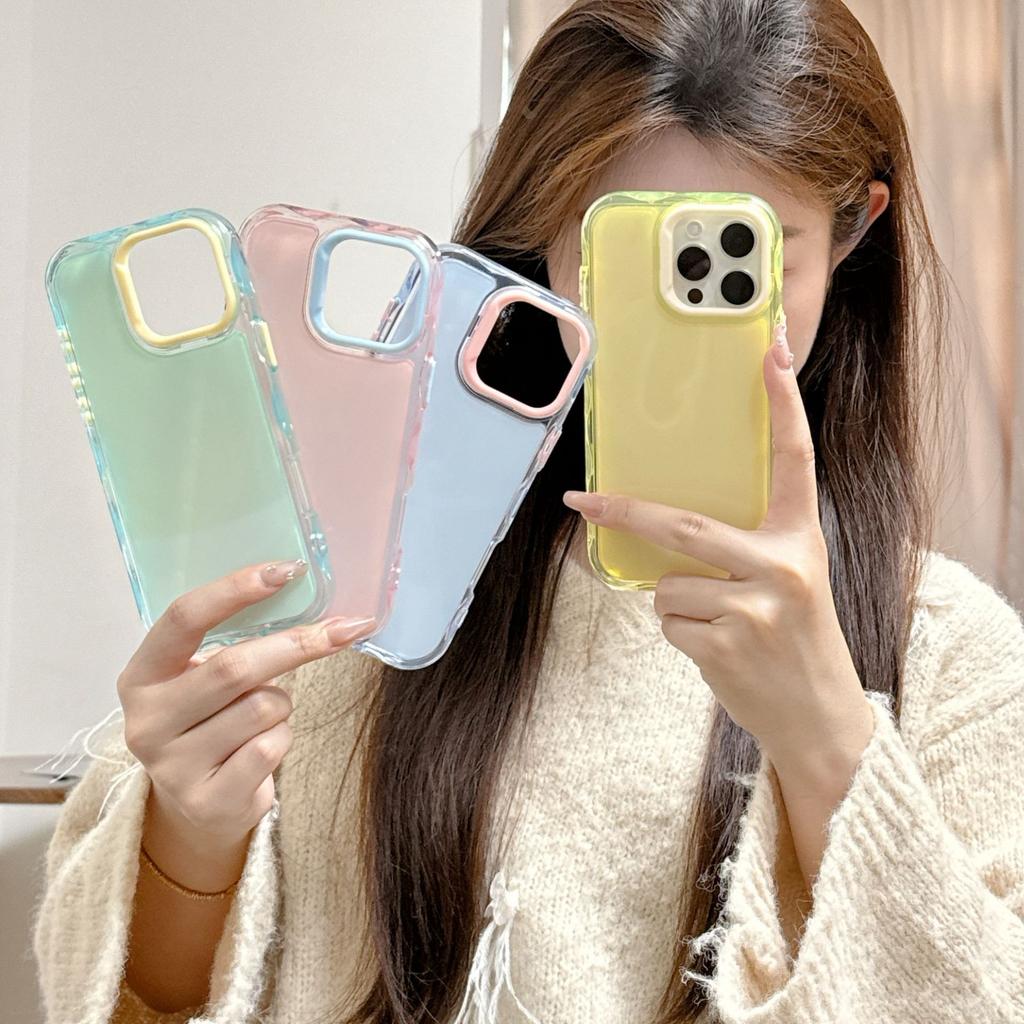 Summer Small and Fresh Wavy Mobile Phone Case Suitable for IPhone 16 Jelly Candy Color Anti-fall Shell Apple 15PRO