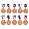 10Pcs Baseball Medals Metal Winner Medals with Neck Ribbon Competition Prize Medals Baseball Memorial Medal for Sports Games