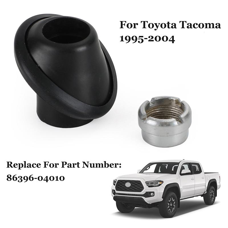 Antenna Base Bezel and Nut Kit for Toyota Tacoma 1995-2004 Manual Radio Aerial Mount Rubber Grommet Repair Replacement Part 86396-04010