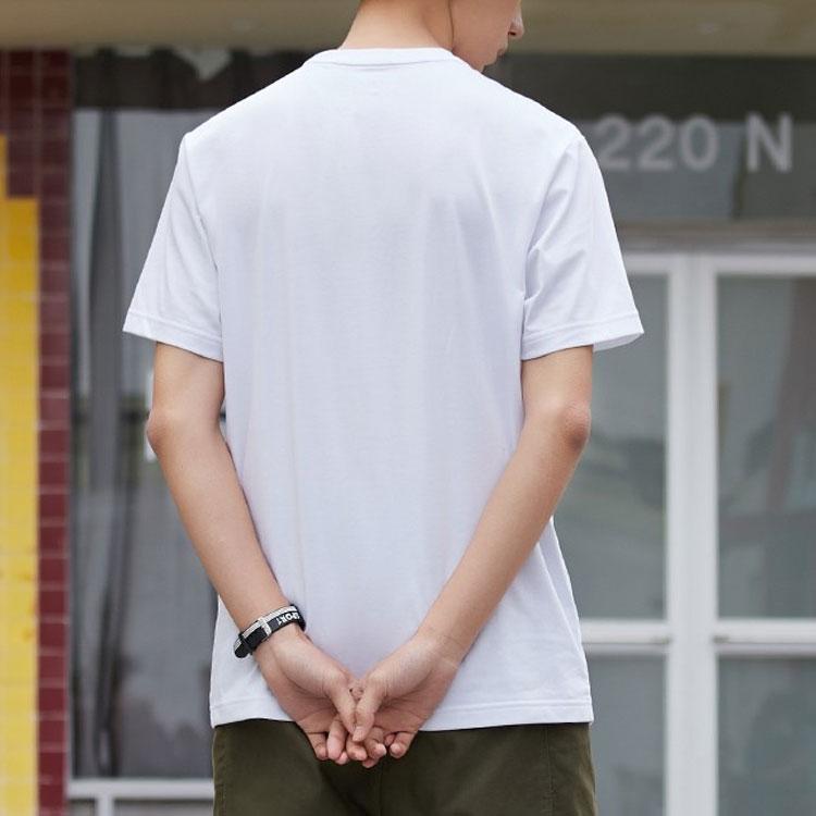 Li-Ning Silver Logo Casual Short Sleeve T-Shirt Men Tops White AHSP495-7