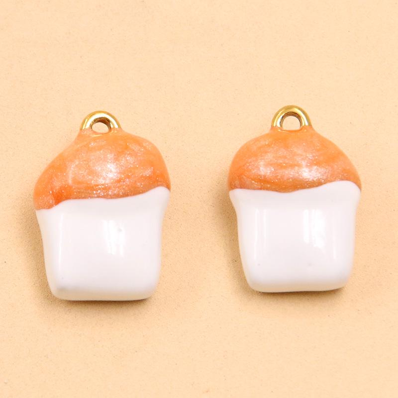 Gold Enamel Stainless Steel Ice Cream Star DIY Jewelry Accessories