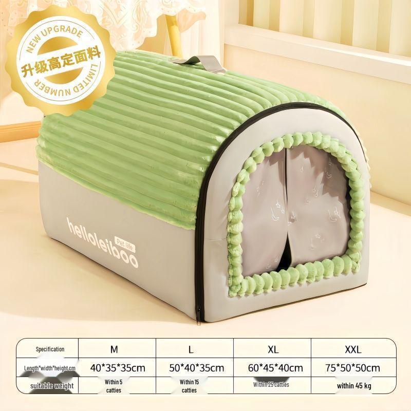 Cozy Cat & Dog Tent Bed - Washable, Detachable, All-Season Enclosed Shelter with Security.