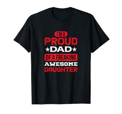 Herren Stolzer Papa T-Shirt Stolzer Papa einer tollen Tochter T-Shirt