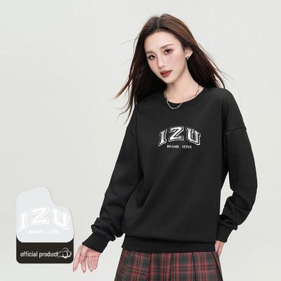 Izzue Damen Sweatshirt mit Buchstabenprint und Rundhalsausschnitt