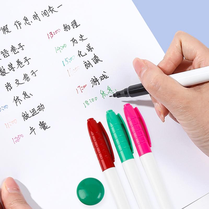 Haile 12Colors Dry Erase Markers Fine Tip 0.5mm Erasable Whiteboard Pens for Kids Teachers Office School Student Stationery